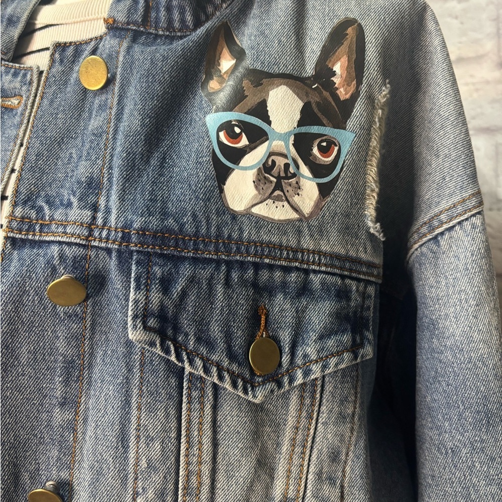 Bluivy Over Sized Denim Jacket With Removable Fur - Picture 3 of 13